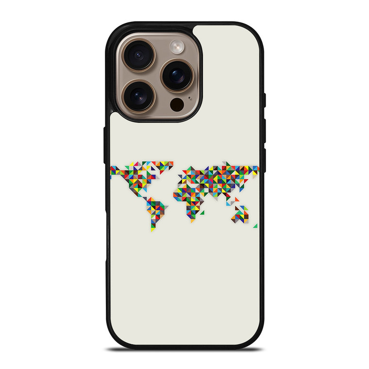 MINIMALISTIC WORLD MAP iPhone 16 Pro Case