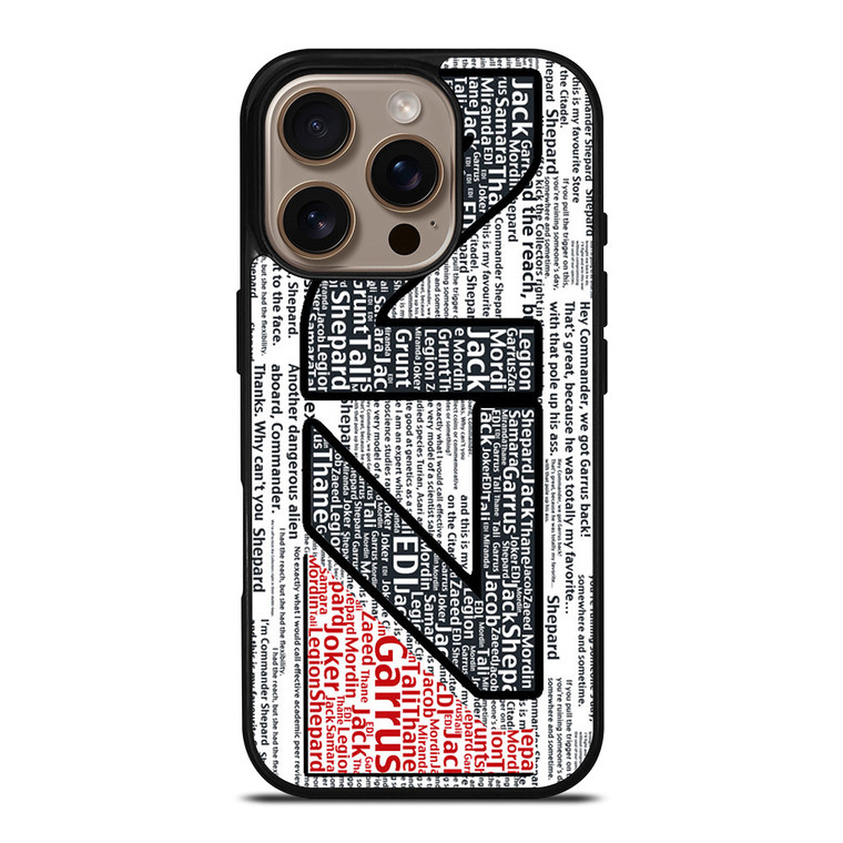 N7 MASS EFFECT LOGO TYPOGRAPHY iPhone 16 Pro Case