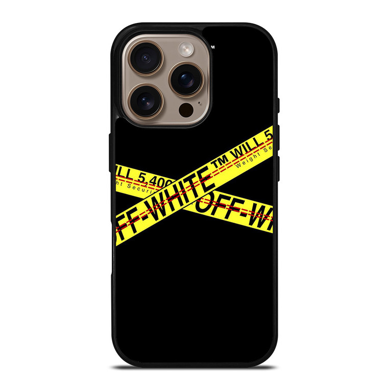 OFF WHITE LOGO STRIP iPhone 16 Pro Case