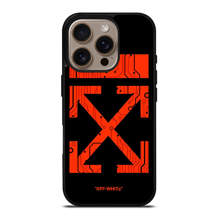 OFF WHITE RED CIRCUIT iPhone 16 Pro Case