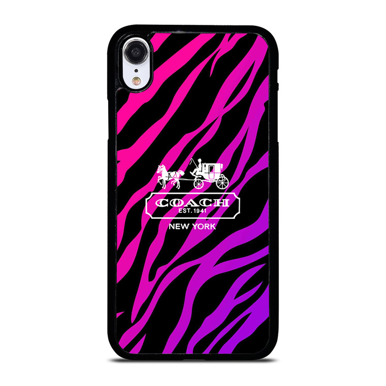 COACH NEW YORK BLACK VIOLET iPhone XR Case