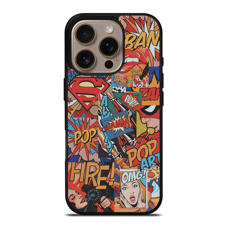 SUPERMAN POP ART COMIC iPhone 16 Pro Case