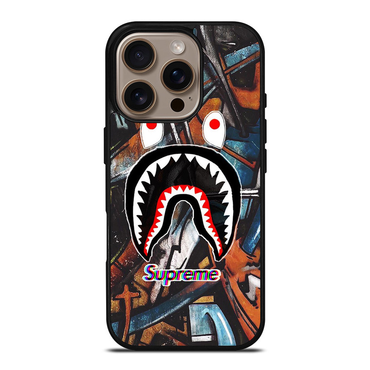 SUPREME X BAPE ABSTRACTIVE iPhone 16 Pro Case