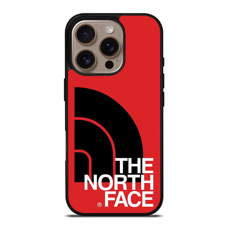 THE NORTH FACE LOGO BLACK RED iPhone 16 Pro Case