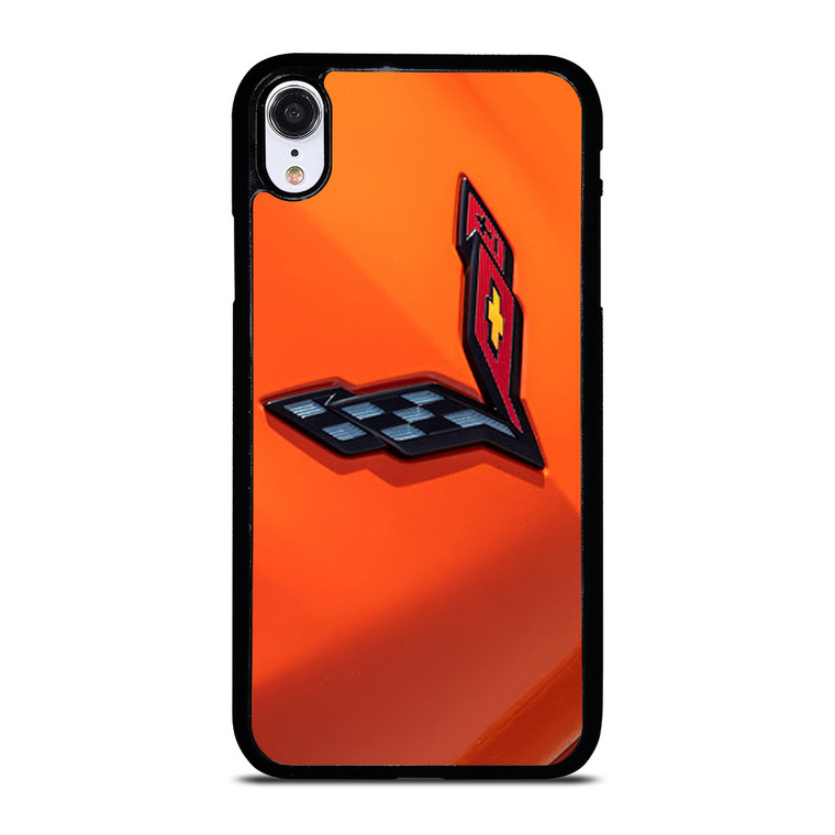 CORVETTE ORANGE LOGO iPhone XR Case