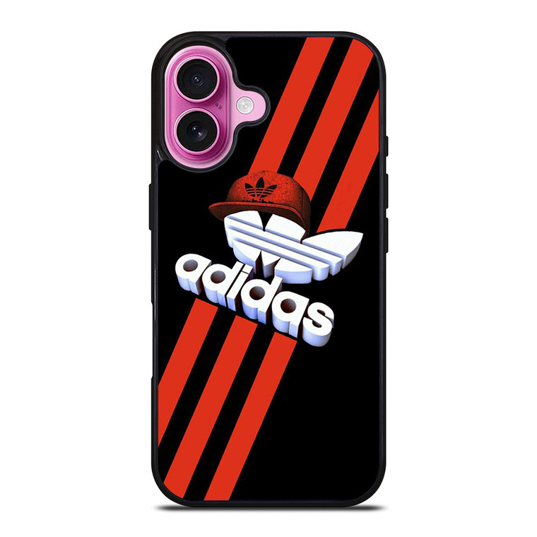 ADIDAC LOGO EMBLEM HAT iPhone 16 Plus Case
