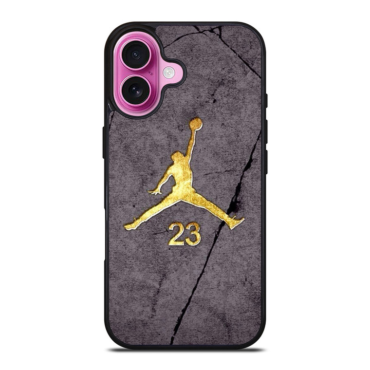 AIR JORDAN 23 GOLD WALL iPhone 16 Plus Case