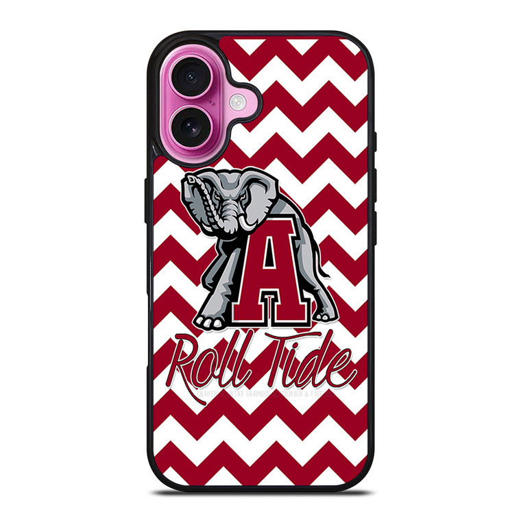 ALABAMA CRIMSON TIDE STRIP ROLL iPhone 16 Plus Case