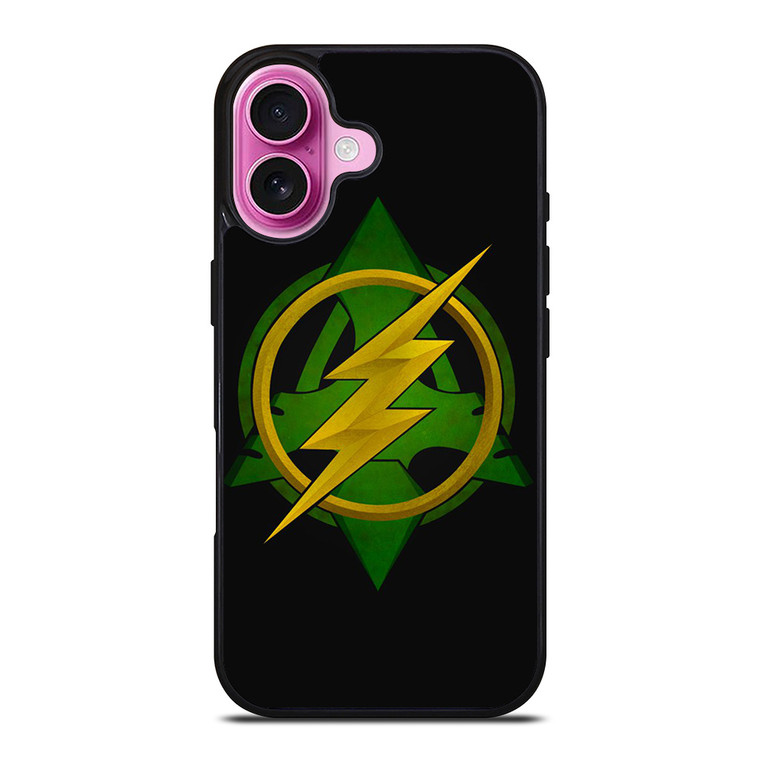 ARROW VS THE FLASH LOGO iPhone 16 Plus Case ARROW VS THE FLASH LOGO iPhone 16 Plus Case