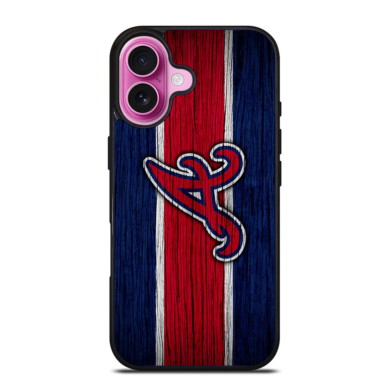 ATLANTA BRAVES MLB LOGO STRIPS iPhone 16 Plus Case
