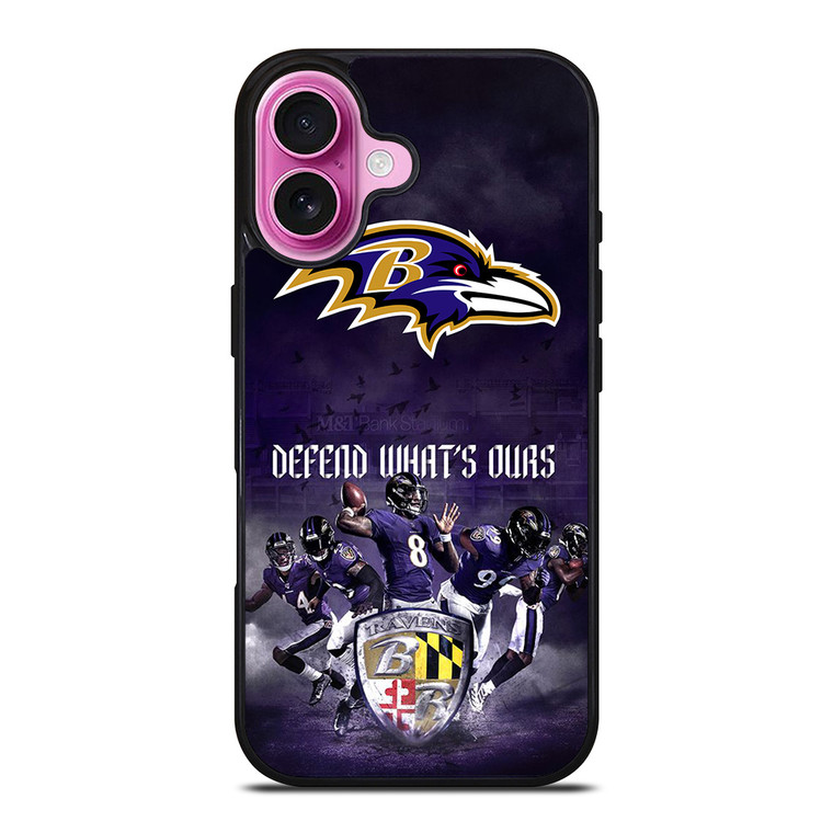 BALTIMORE RAVENS DEFEND iPhone 16 Plus Case