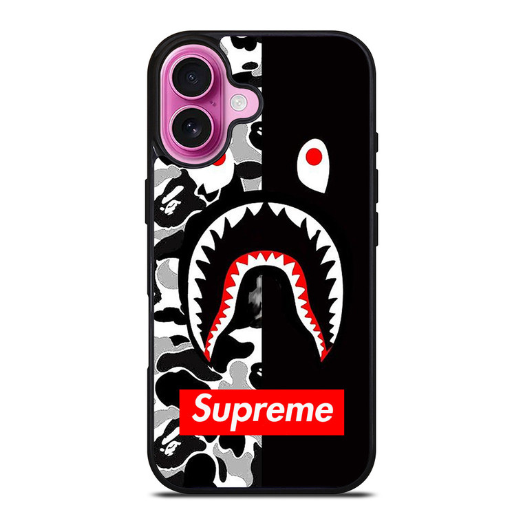 BAPE SHARK SUPREME SIDE iPhone 16 Plus Case BAPE SHARK SUPREME SIDE iPhone 16 Plus Case