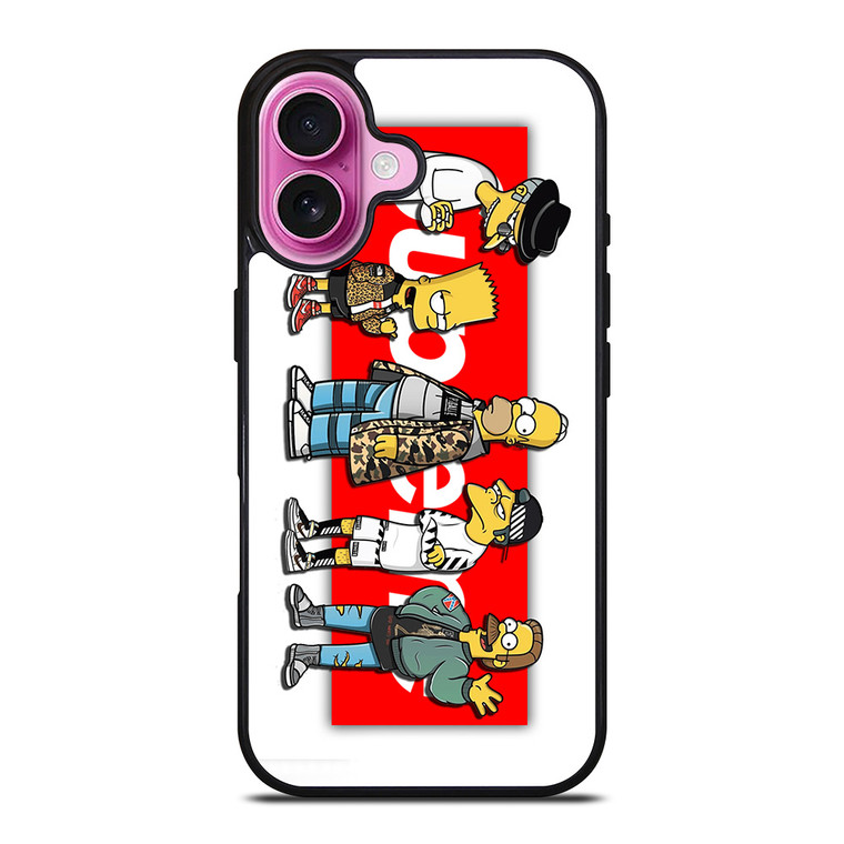 BART SIMPSON X SUPREME LOGO iPhone 16 Plus Case