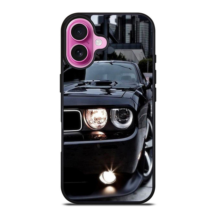 BLACK DODGE CHALLENGER iPhone 16 Plus Case