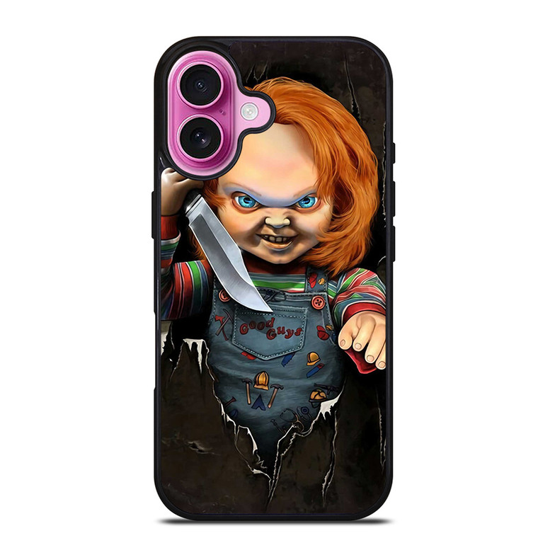 CHUCKY SCARY DOLL KNIFE iPhone 16 Plus Case