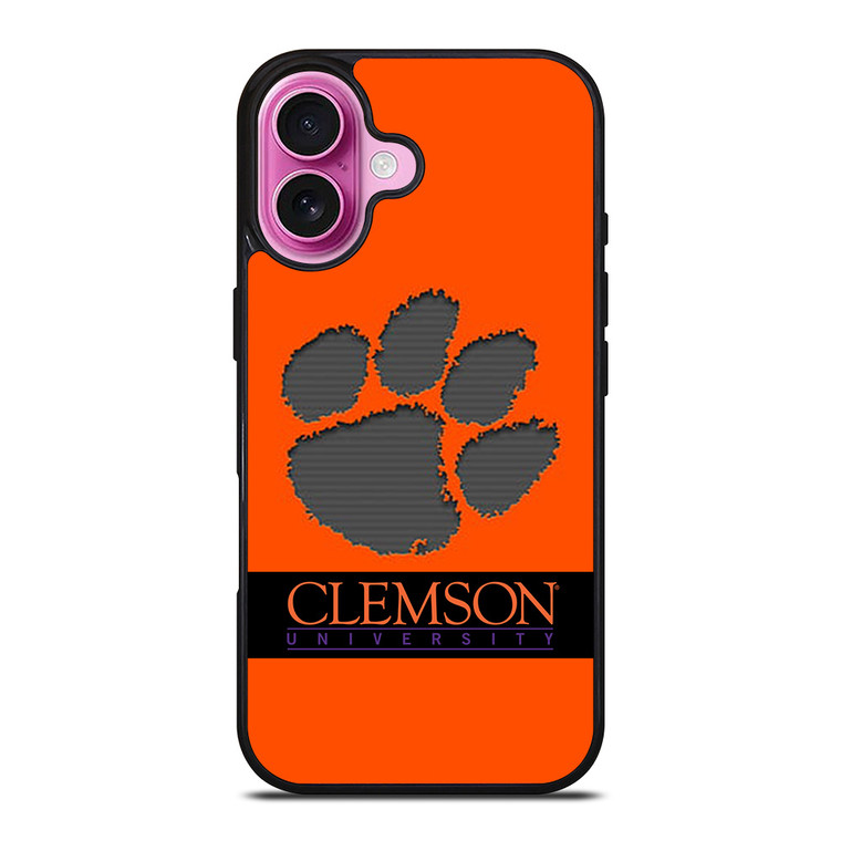 CLEMSON TIGERS ORANGE iPhone 16 Plus Case CLEMSON TIGERS ORANGE iPhone 16 Plus Case