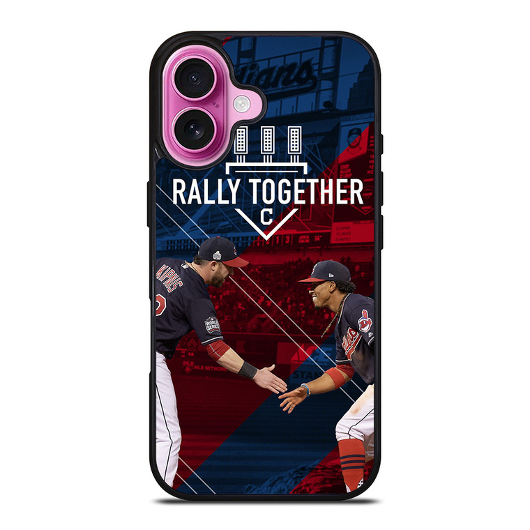 CLEVELAND INDIANS RALLY TOGETHER iPhone 16 Plus Case CLEVELAND INDIANS RALLY TOGETHER iPhone 16 Plus Case
