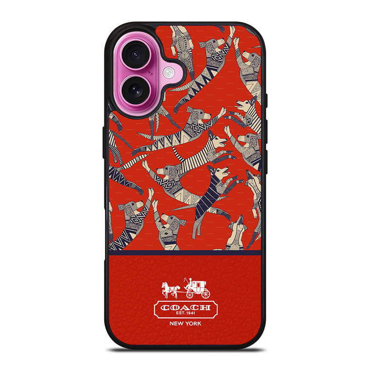 COACH NEW YORK DOG PARTY iPhone 16 Plus Case