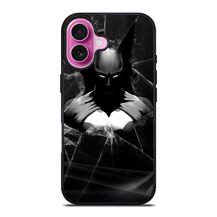 CRACKED OUT GLASS BATMAN THE DARK KNIGHT 3 iPhone 16 Plus Case