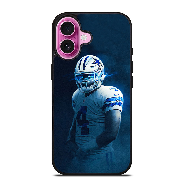 DAK PRESCOTT DALLAS COWBOYS FOOTBALL DARK iPhone 16 Plus Case