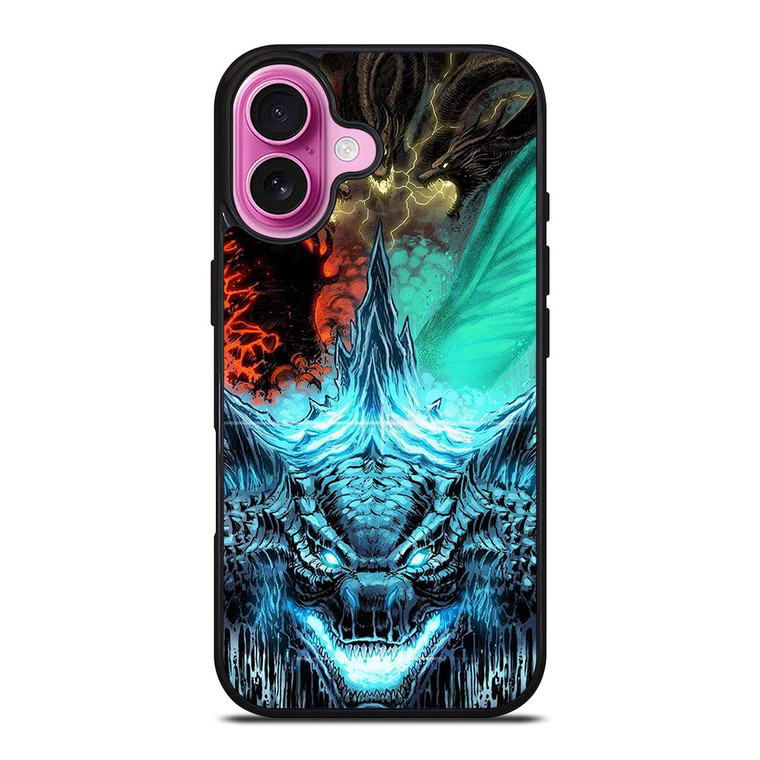GODZILLA ART CARTOON iPhone 16 Plus Case