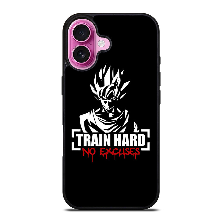 GOKU TRAIN HARD NO EXCUSES iPhone 16 Plus Case