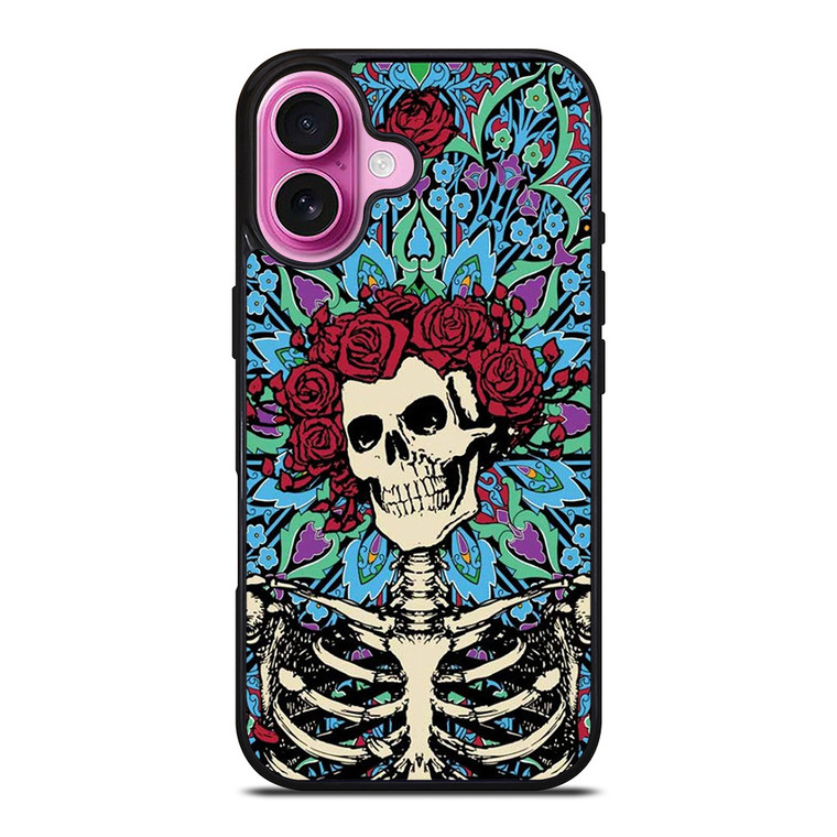 GRATEFUL DEAD SKELETON AND ROSES iPhone 16 Plus Case