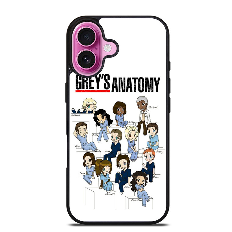 GREYS ANATOMY ALL CHARACTER iPhone 16 Plus Case