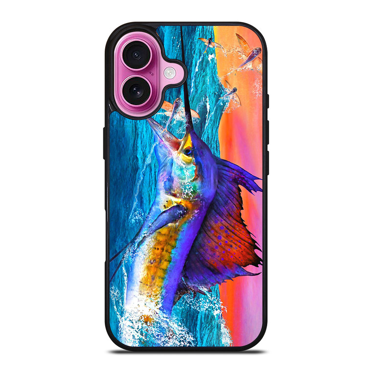 GUY HARVEY ISLAND MARLIN BOAT 2 iPhone 16 Plus Case