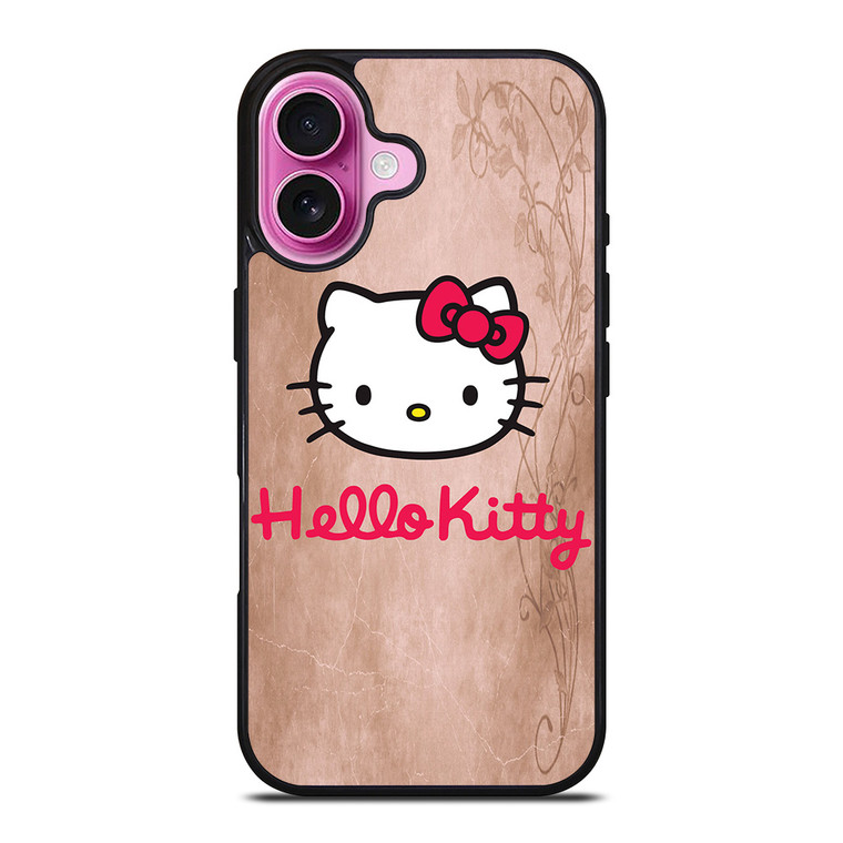 HELLO KITTY FACE WOOD iPhone 16 Plus Case
