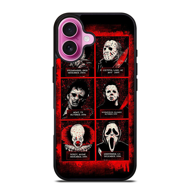 HORROR MOVIES VILLAIN CHARACTERS iPhone 16 Plus Case