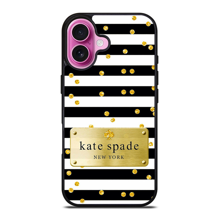 KATE SPADE POLKADOTS GOLD iPhone 16 Plus Case