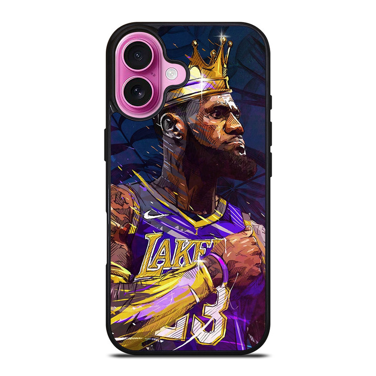 KING LEBRON JAMES LA LAKERS 23 iPhone 16 Plus Case