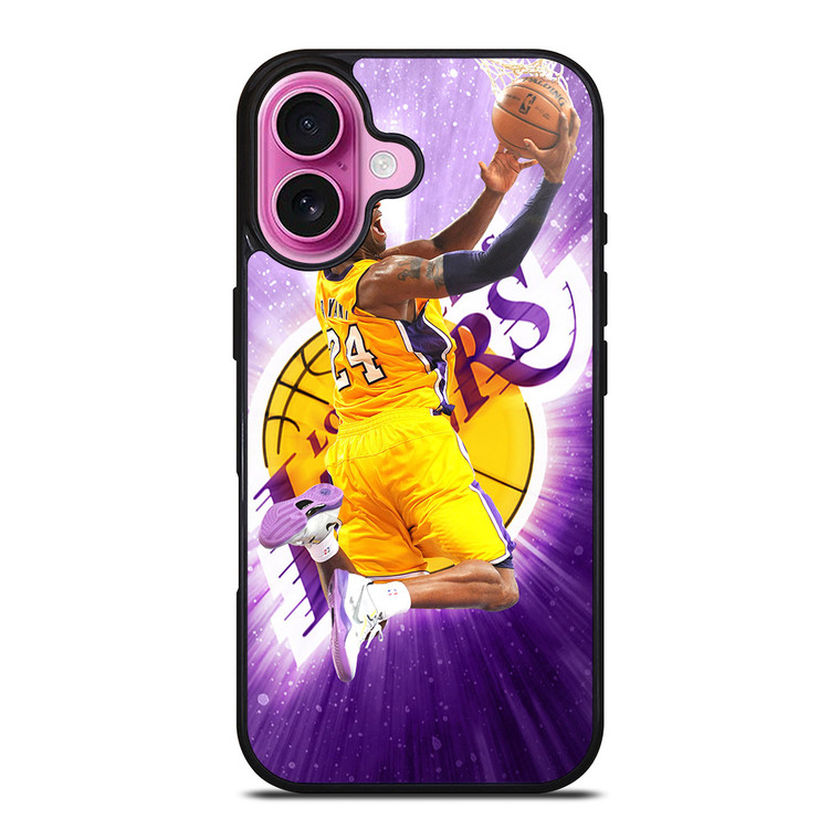 KOBE BRYANT LA LAKERS LAY UP iPhone 16 Plus Case