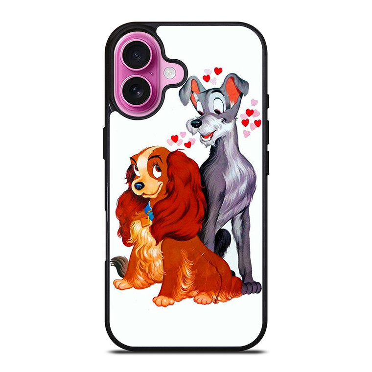 LADY AND THE TRAMP DISNEY CARTOON PAINTING iPhone 16 Plus Case