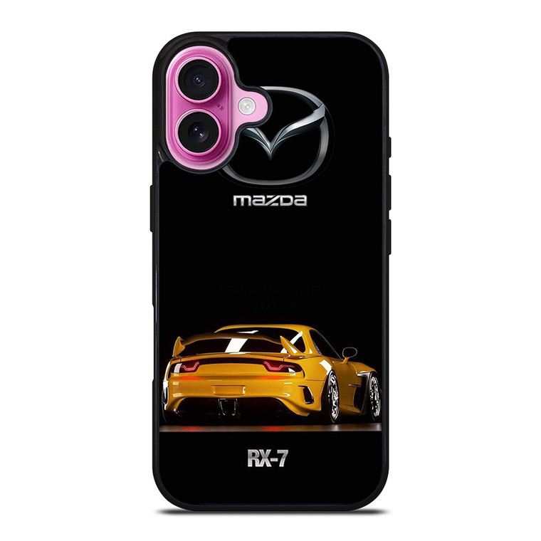 MAZDA RX7 YELLOW CARS iPhone 16 Plus Case