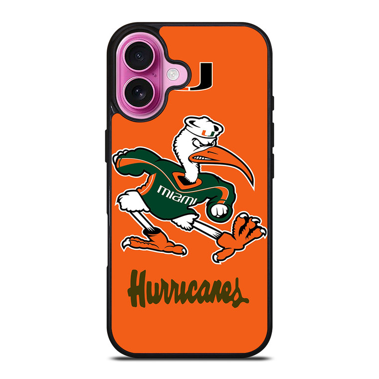 MIAMI HURRICANES LOGO iPhone 16 Plus Case