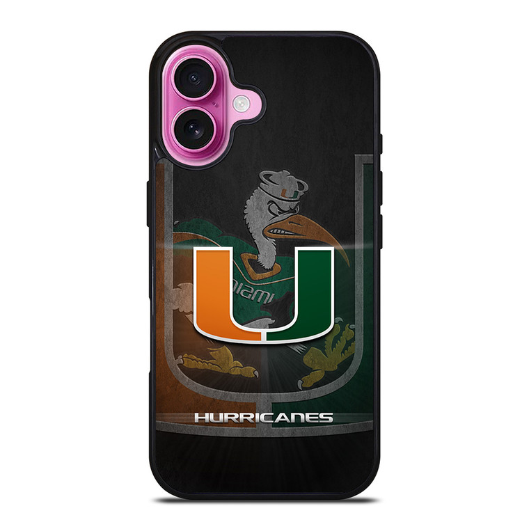 MIAMI HURRICANES UM 3 iPhone 16 Plus Case