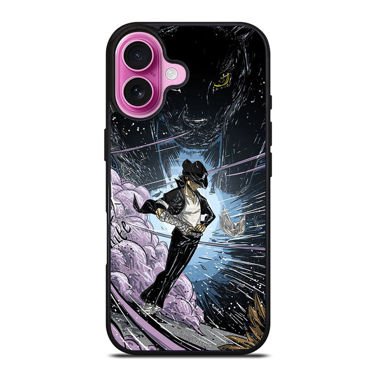 MICHAEL JACKSON CARTOON ART iPhone 16 Plus Case