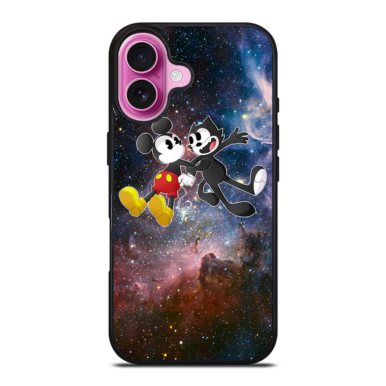 MICKEY MOUSE AND FELIX THE CAT iPhone 16 Plus Case