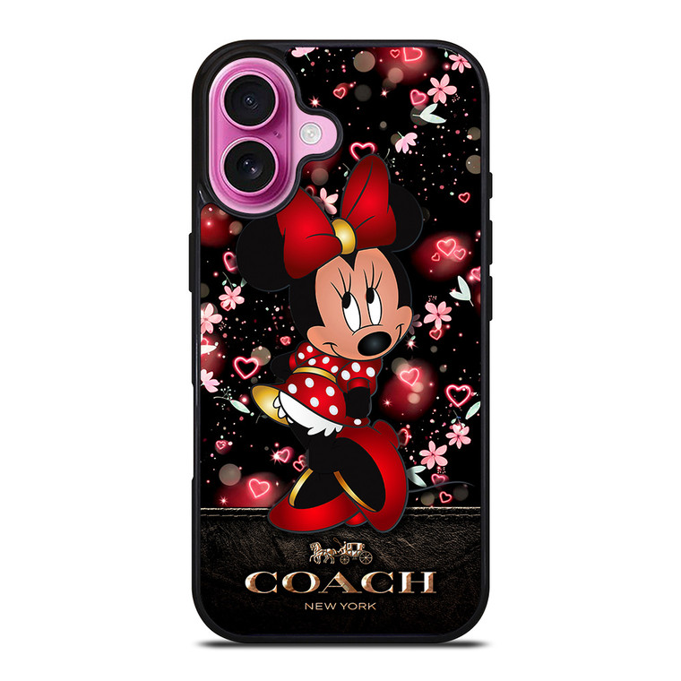 MINNIE MOUSE COACH FLOWERS iPhone 16 Plus Case