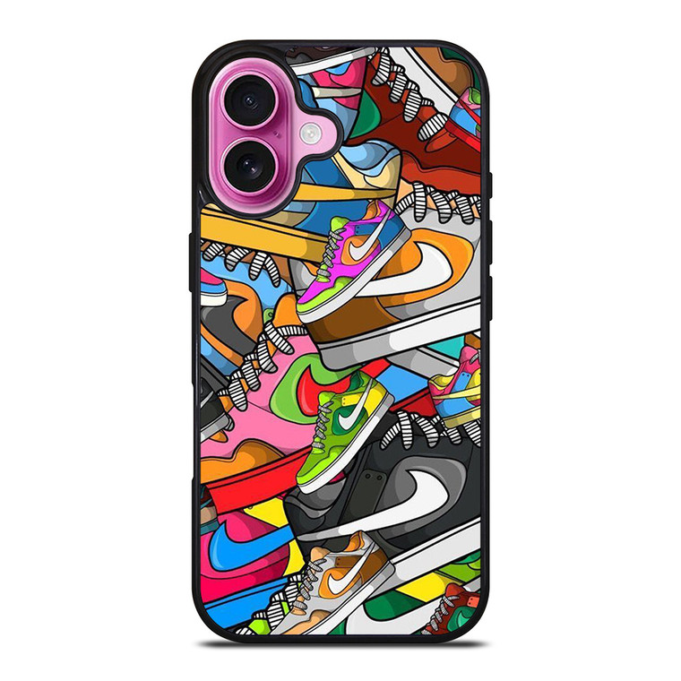 NIKE SHOES ART COLLAGE iPhone 16 Plus Case NIKE SHOES ART COLLAGE iPhone 16 Plus Case