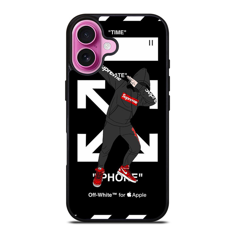 OFF WHITE X DAB SUPREME ILLUSTRATION iPhone 16 Plus Case