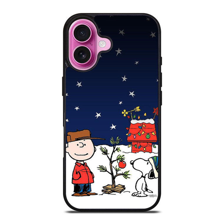 SNOOPY AND CHARLIE BROWN SNOW THE PEANUTS iPhone 16 Plus Case