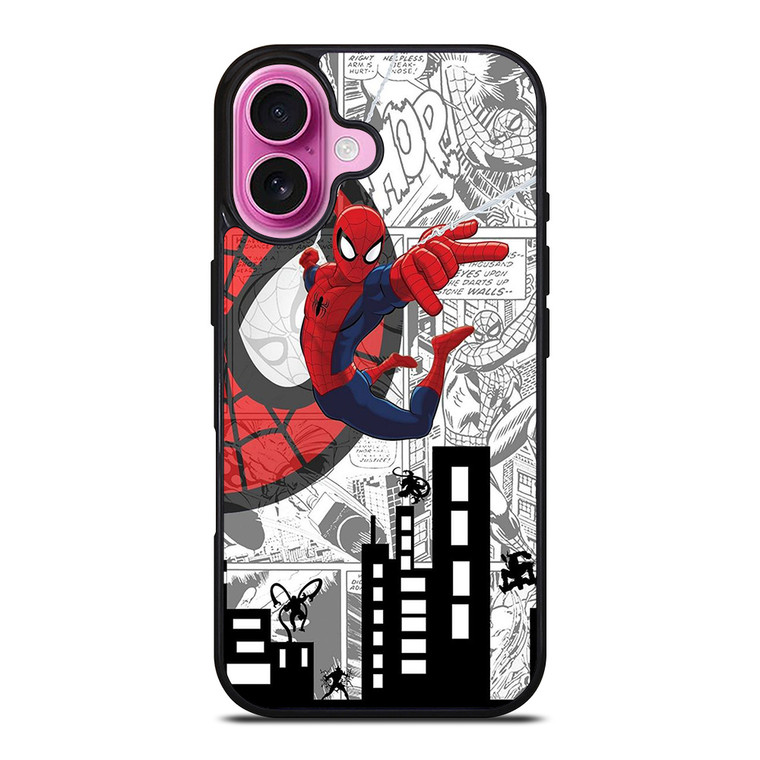 SPIDEMAN CARTOON COMIC iPhone 16 Plus Case