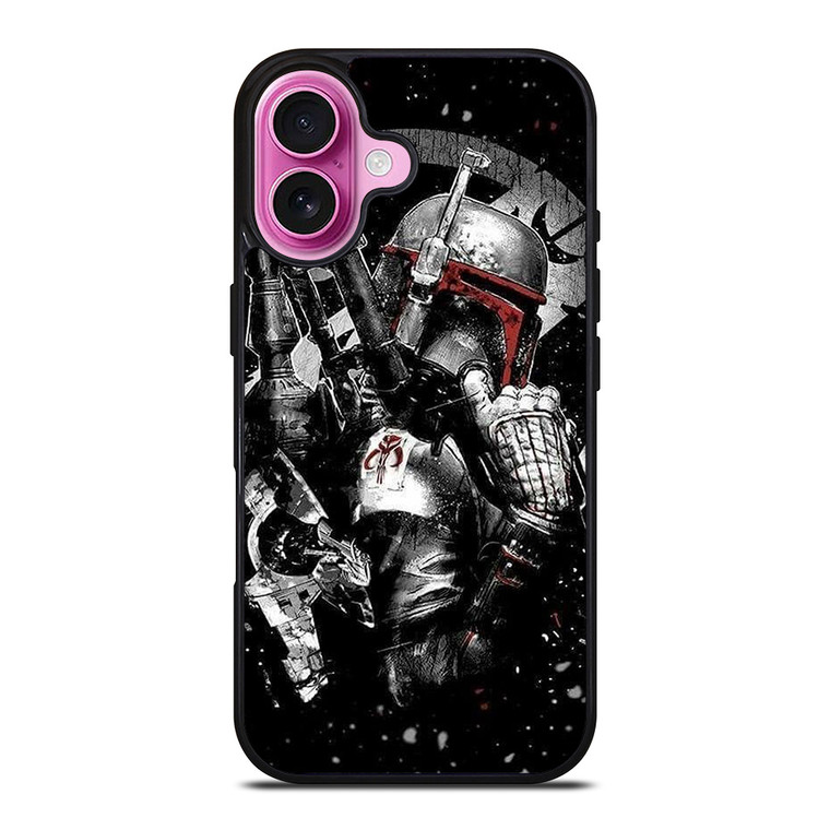 STAR WARS BOBA FETT ART iPhone 16 Plus Case