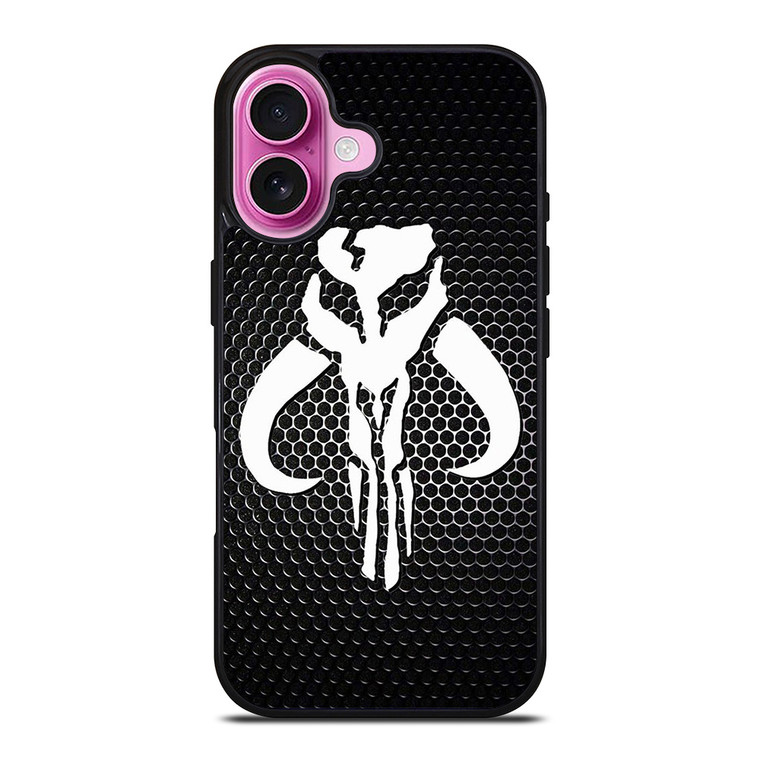 STAR WARS MANDALORIAN LOGO CARBON iPhone 16 Plus Case