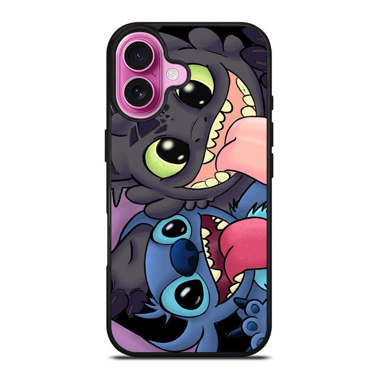 STITCH AND TOOTHLESS CARTOON iPhone 16 Plus Case