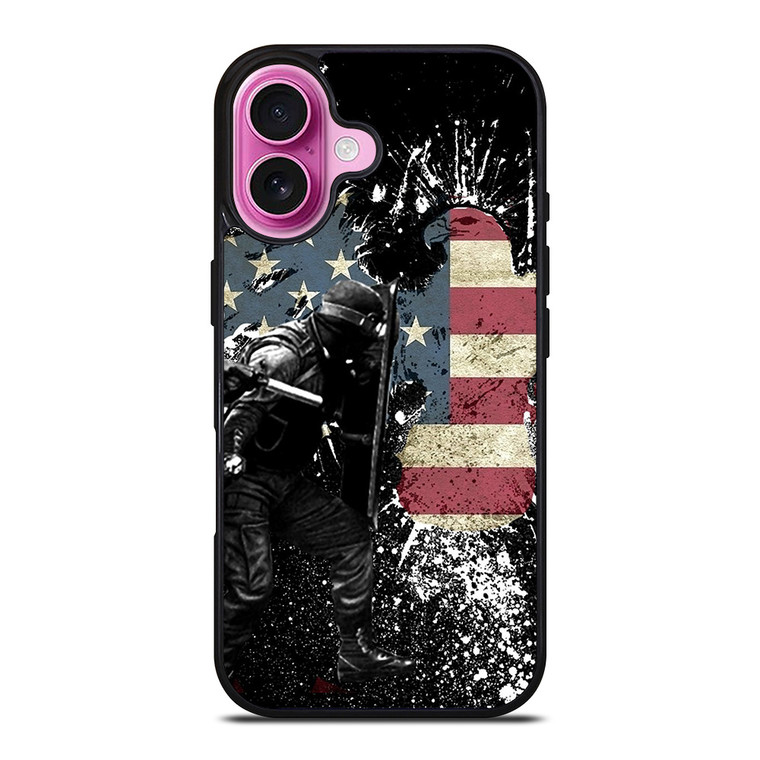 SWAT EAGLE AMERICAN FLAG iPhone 16 Plus Case