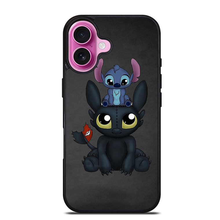 TOOTHLESS AND STITCH 2 iPhone 16 Plus Case